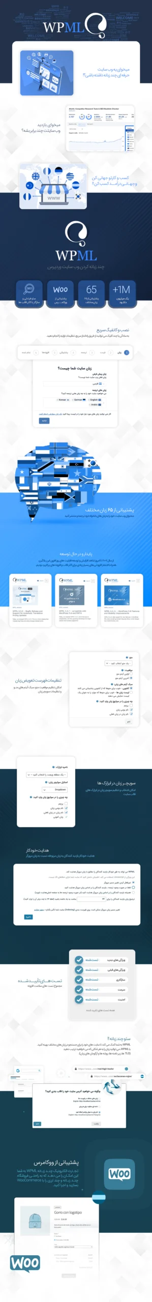 افزونه WPML + افزودنیها | راهکار حرفهای چند زبانه کردن سایت وردپرس wpml